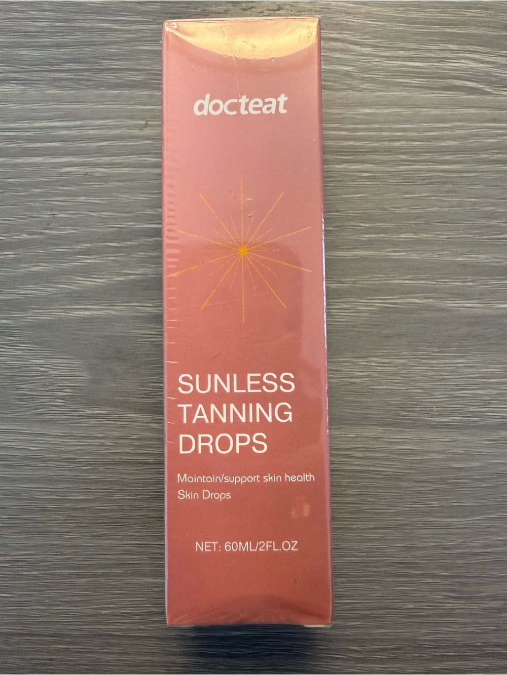 docteat Sunless Tanning Drops Empty Bottle - Rose Copper Packaging